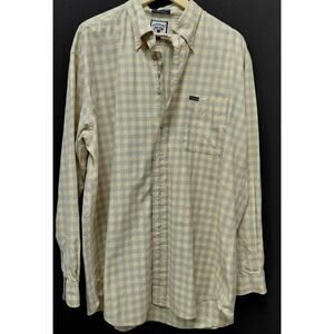 Faconnable MF98990 100% Cotton Plaid Button-Up Shirt Beige XL